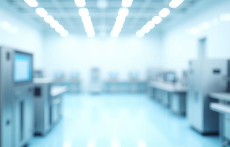 Clean and modern cosmetic manufacturing facility